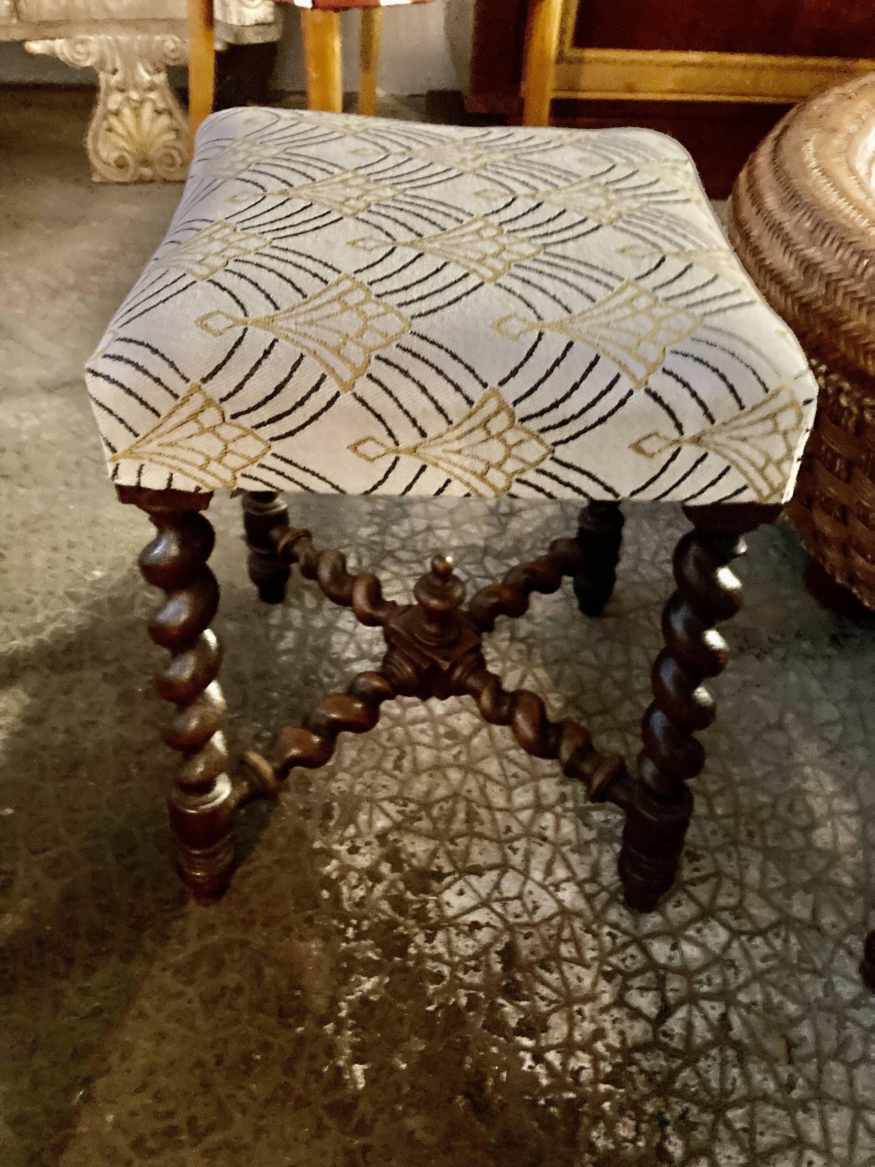 Pair of twisted foot stools