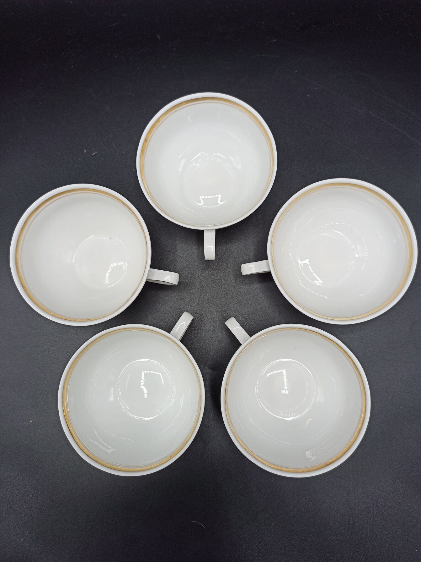 5 tasses à thé Rheinpfalz Hartporzellan
