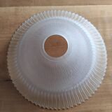 Bicolour glass bowl-shaped lampshade