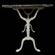 Parisian bistro table in cast iron and gray marble 1900