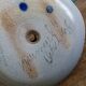 Salt-glazed stoneware candlestick signed Krumeich Hubert, Betschdorf, Alsace