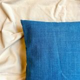 Coussin en coton bleu 40 cm