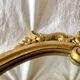 Baroque wall mirror in gilded plaster - height: 62 cm