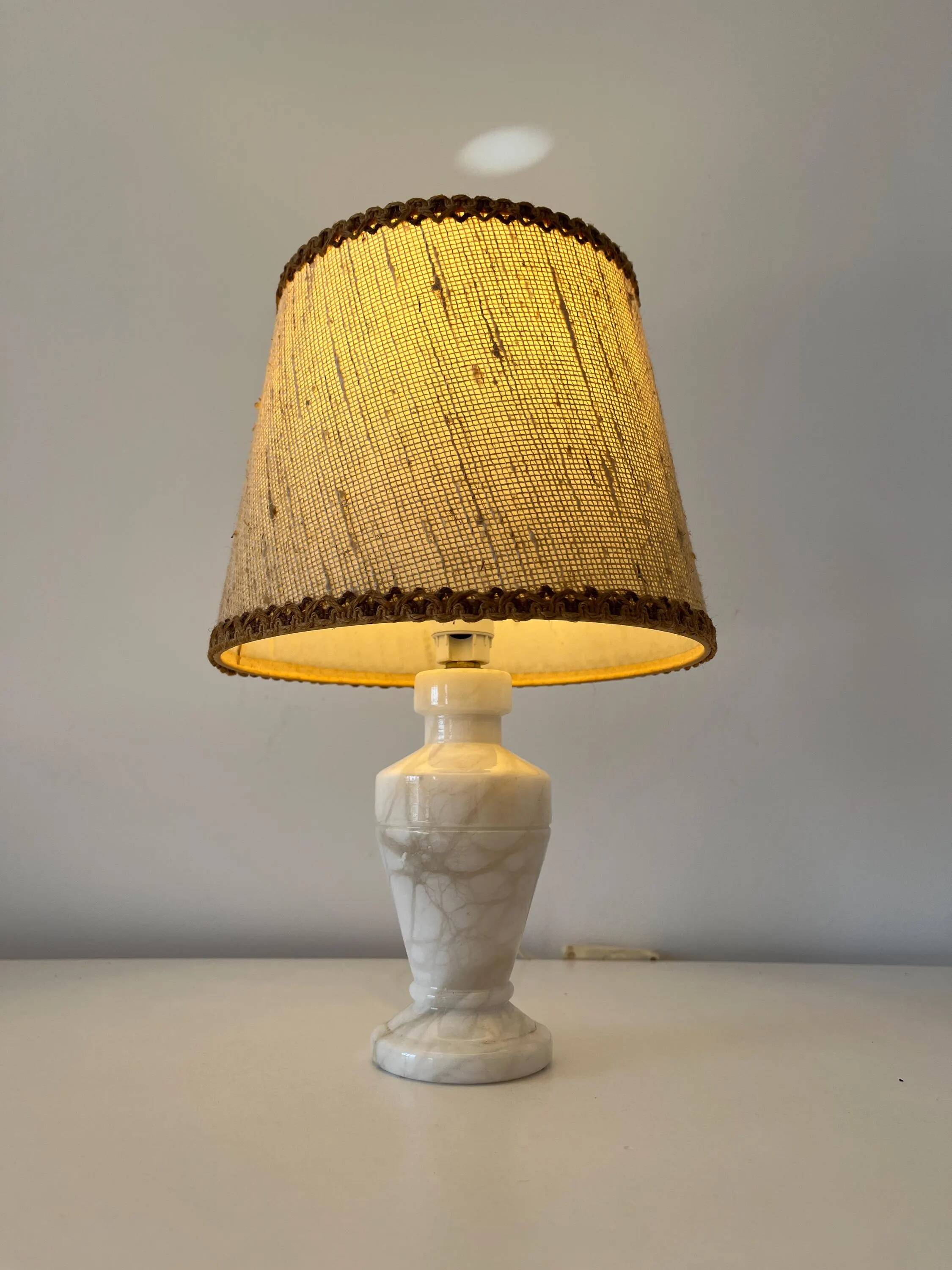 Vintage alabaster lamp from the 1960s