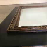 Miroir ancien biseauté noir 55x45cm