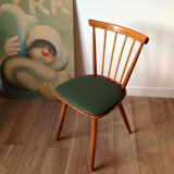 Chair with wood-khaki bars