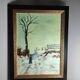 Winter landscape painting