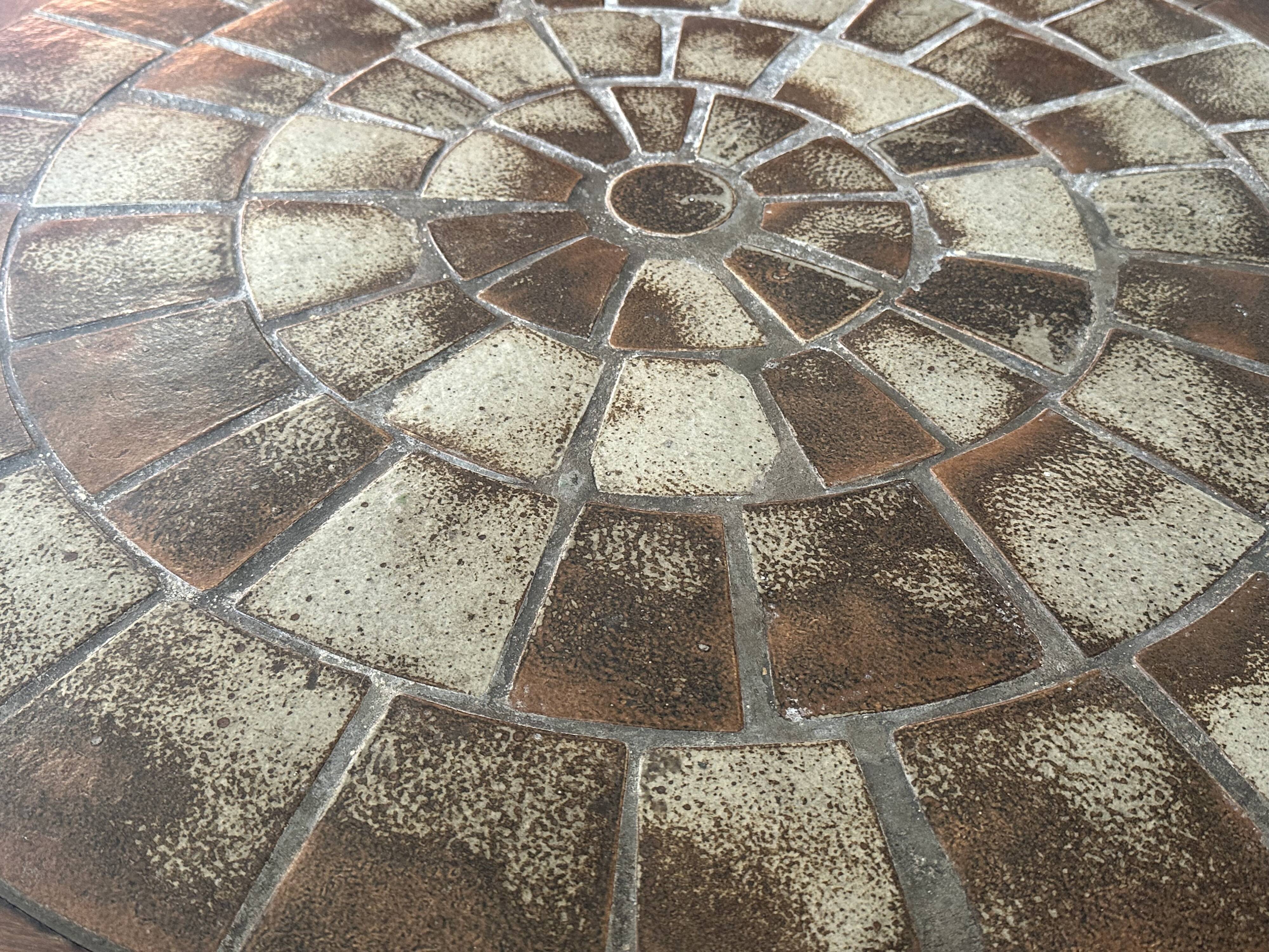 Ceramic coffee table vintage design 60s