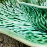 Secla Portugal cabbage barbotine dish