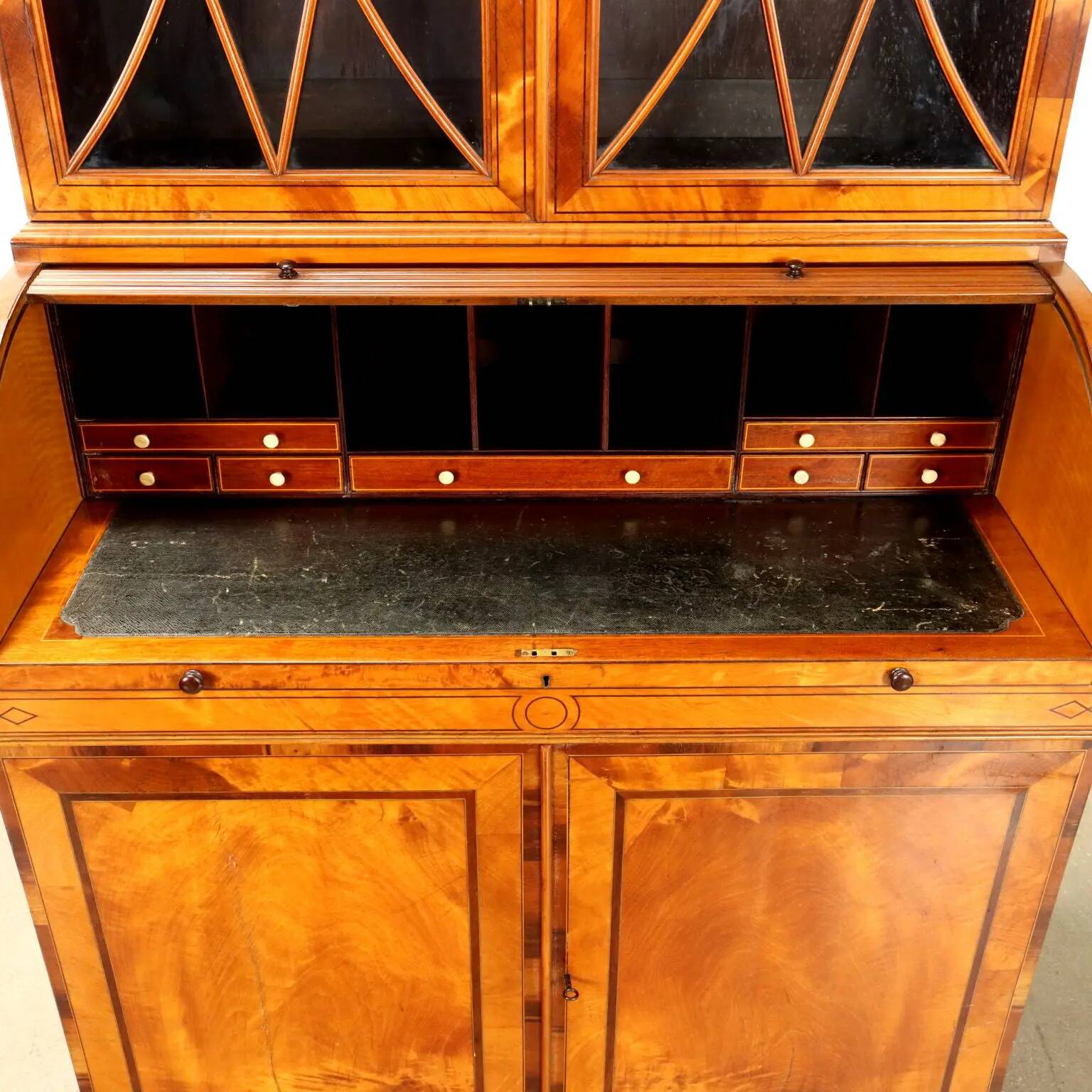 Victorian antique trumeau, various woods, England 19th century.