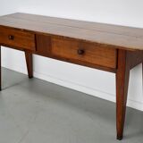 Table d'appoint ancienne en bois fruitier de style rustique français, XIXe siècle