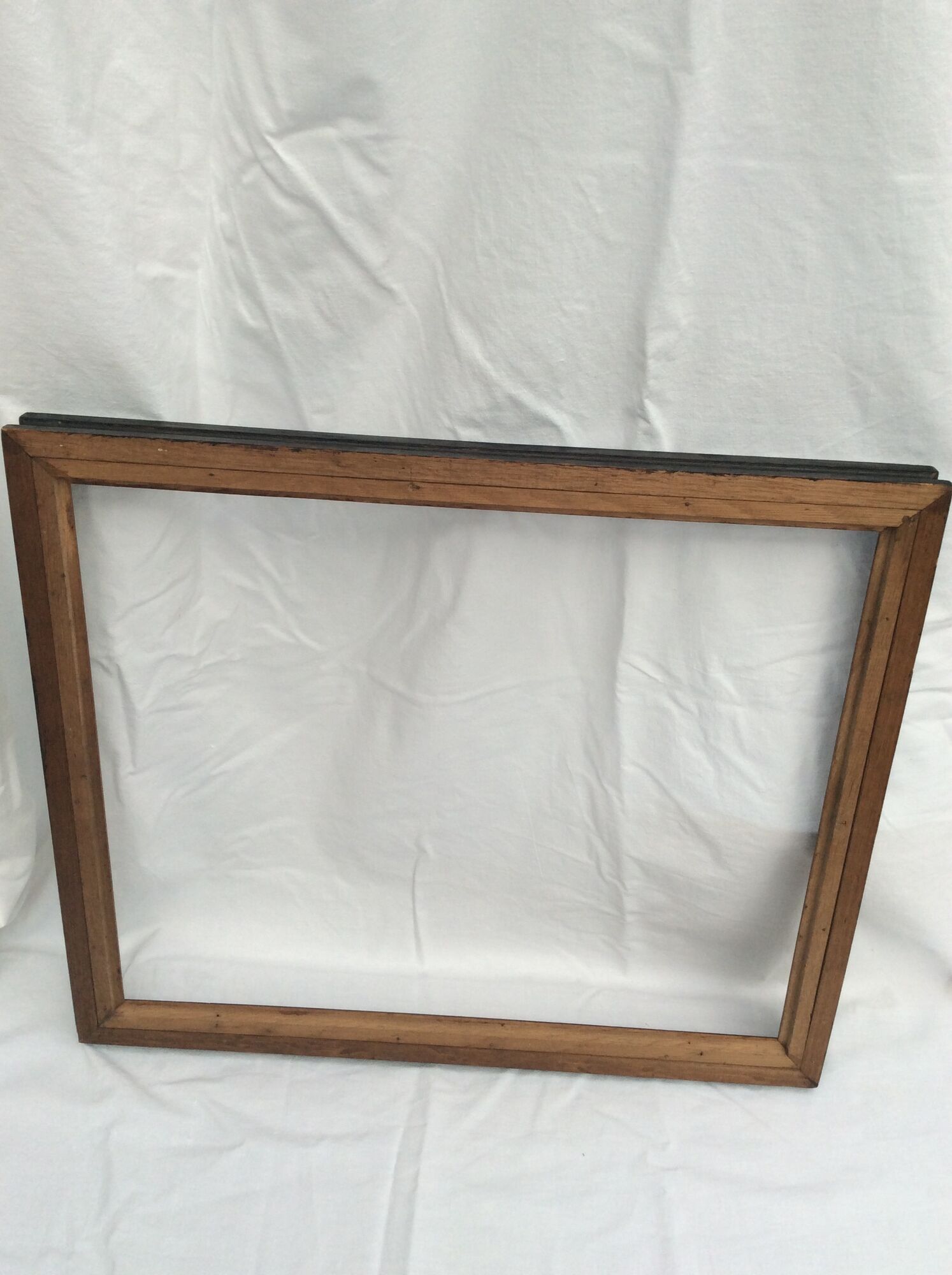 Empty frame in black wood and vintage wood dimension: 56x46.5cm total size 63x53.5cm-