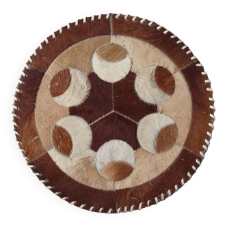 Cowhide patchwork rug