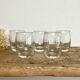 5 petits verres striés vintage