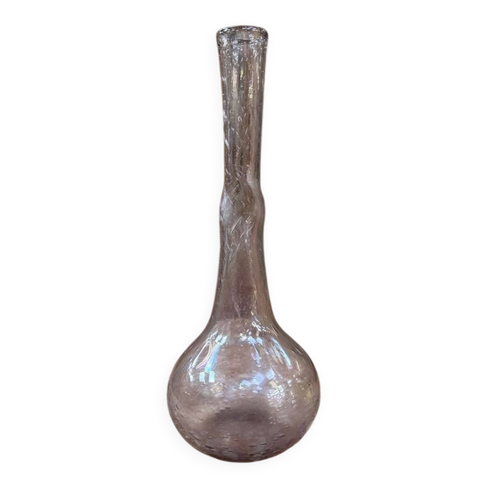 Single flower vase in blown glass BIOT