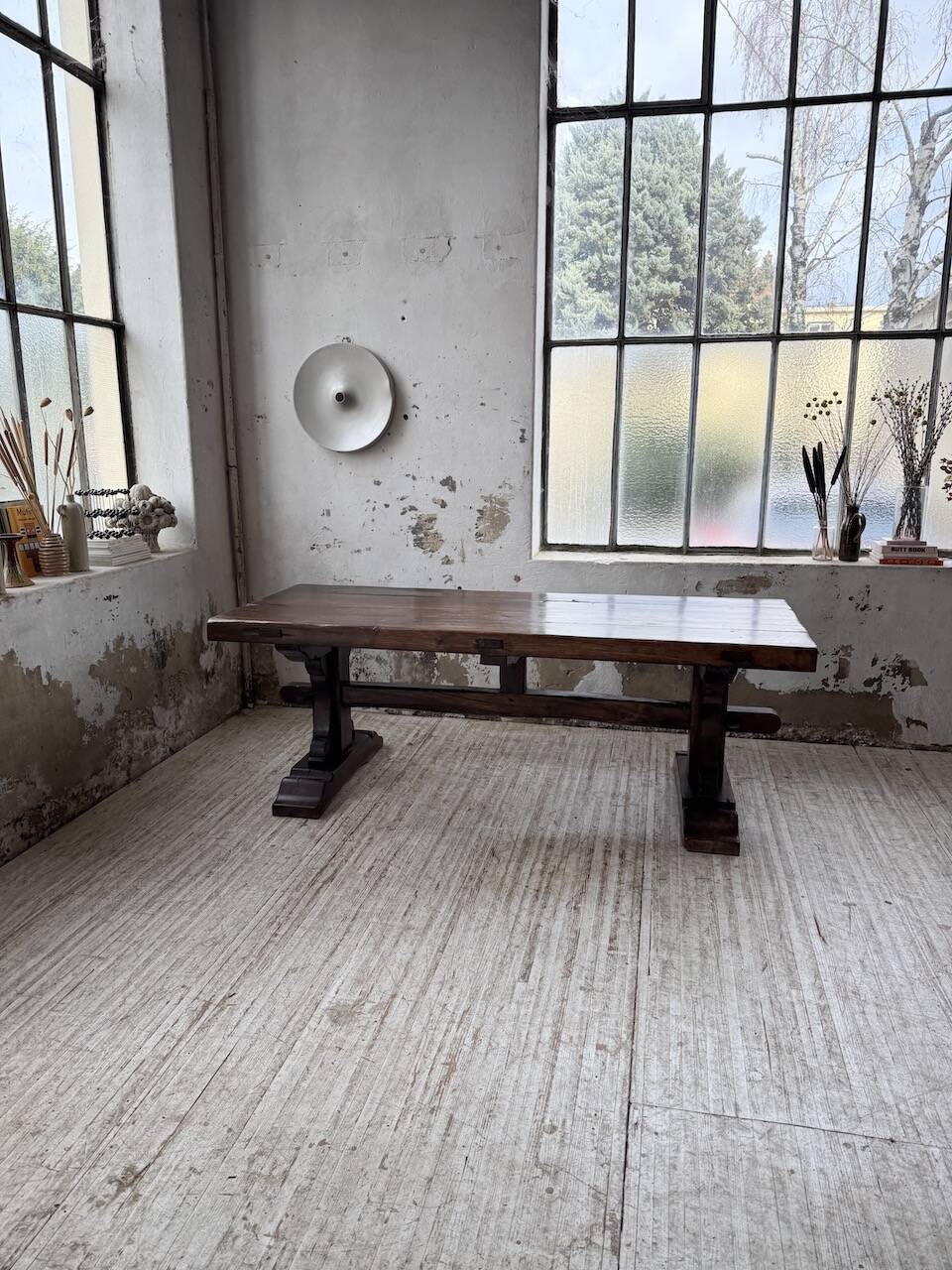 Table de monastère XXL en chêne, 19ème s.