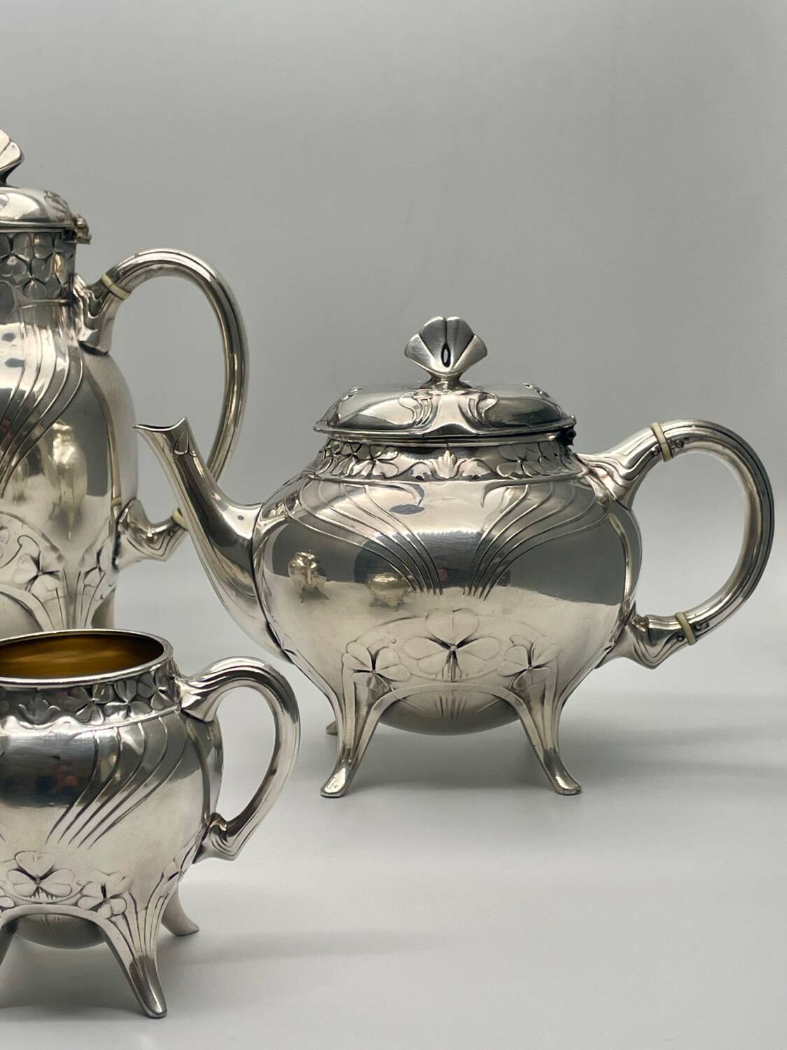 Gallia Christofle Tea/Coffee Service, Art Nouveau 1900