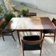 Danish extendable dining table and games table in Rio rosewood, 1960.