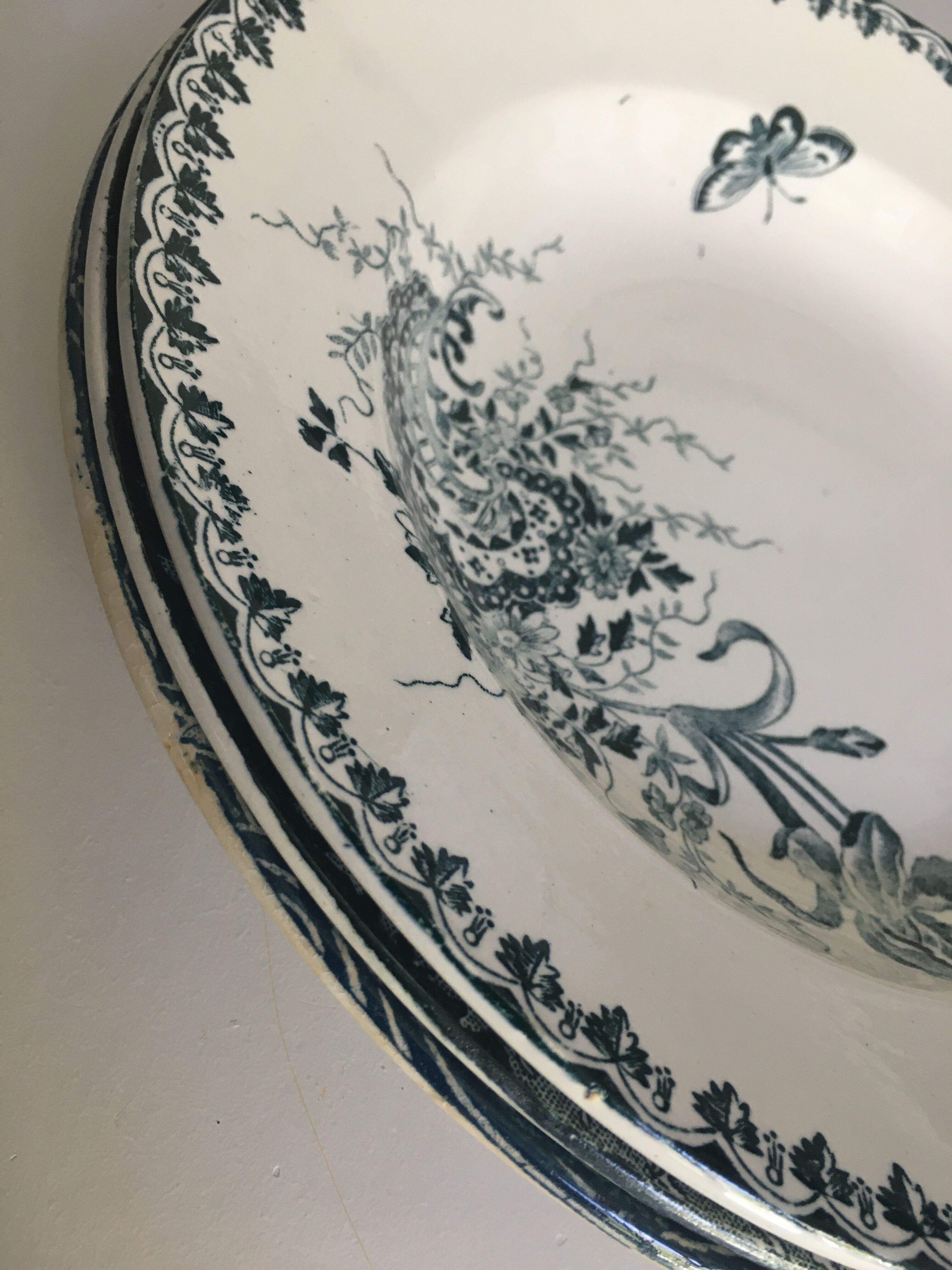 Set of 3 old plates