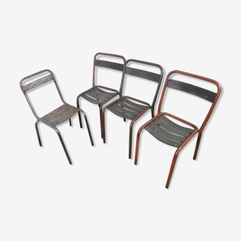 Series of 4 tolix chairs