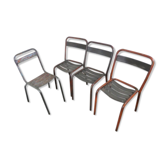 Série de 4 chaises Tolix