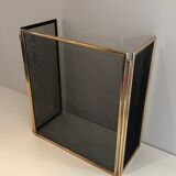 Brass and wire mesh firewall. french work. around 1970