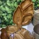 Acacia wood leaf serving dish