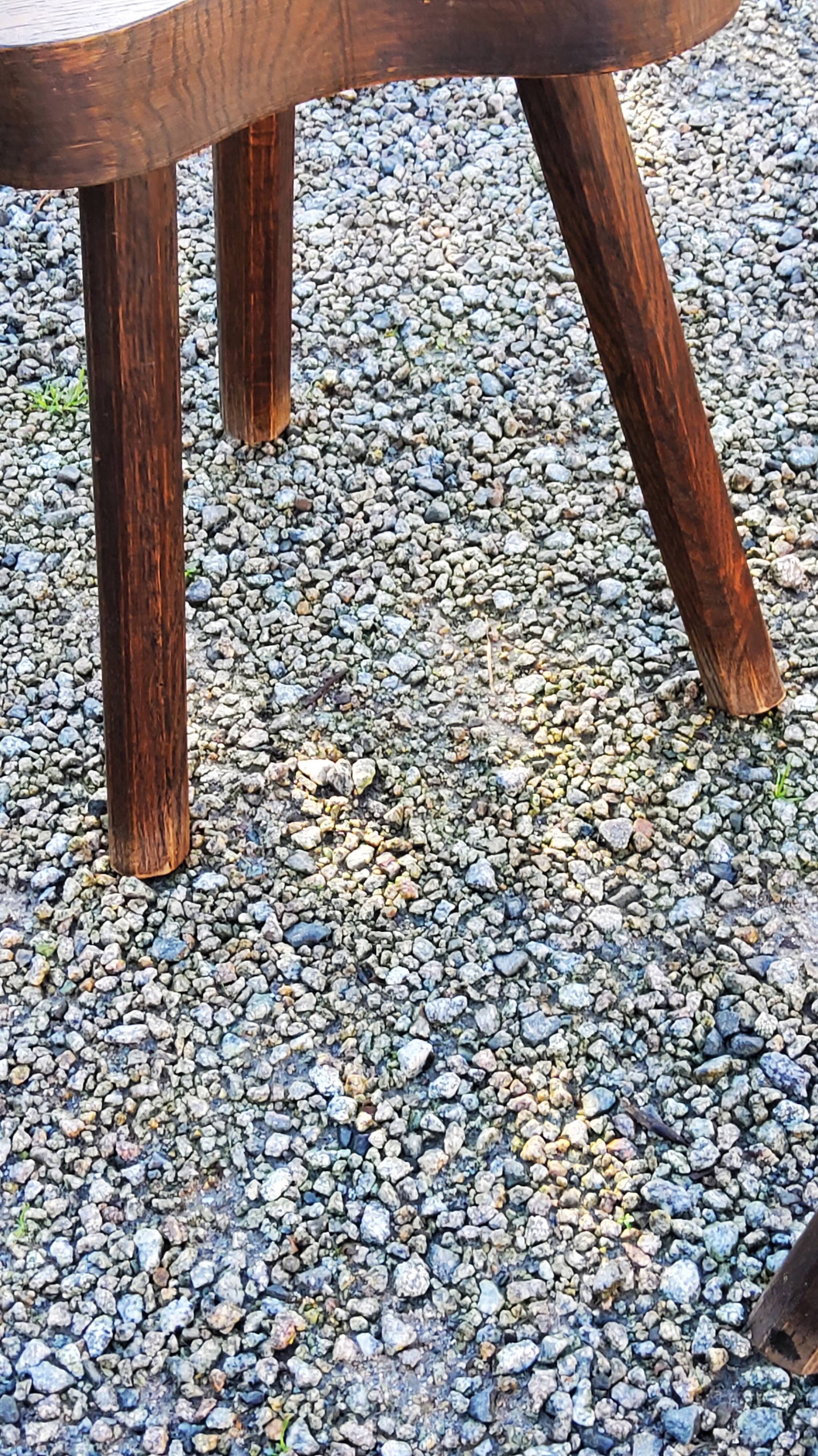 Pair of vintage shepherd stools in solid oak