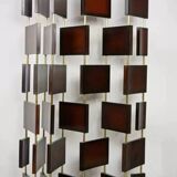 Vintage screen in wood and brass