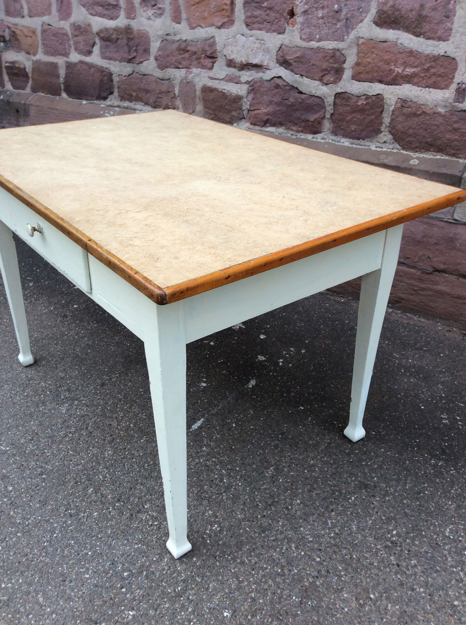 Table de ferme vintage sapin 1940
