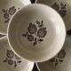 Salad bowl and 5 assorted hollow plates St-Amand Sologne
