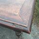 Small antique writing table in Louis XIII style made of oak.