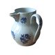 Large antique cruet in Saint Uze earthenware with blue flowers.