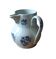 Large antique cruet in Saint Uze earthenware with blue flowers.