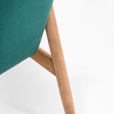 Polish B - 7727 armchair in turquoise velour