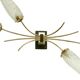 Wall lamp with brass rods and glass lampshade, 1960s