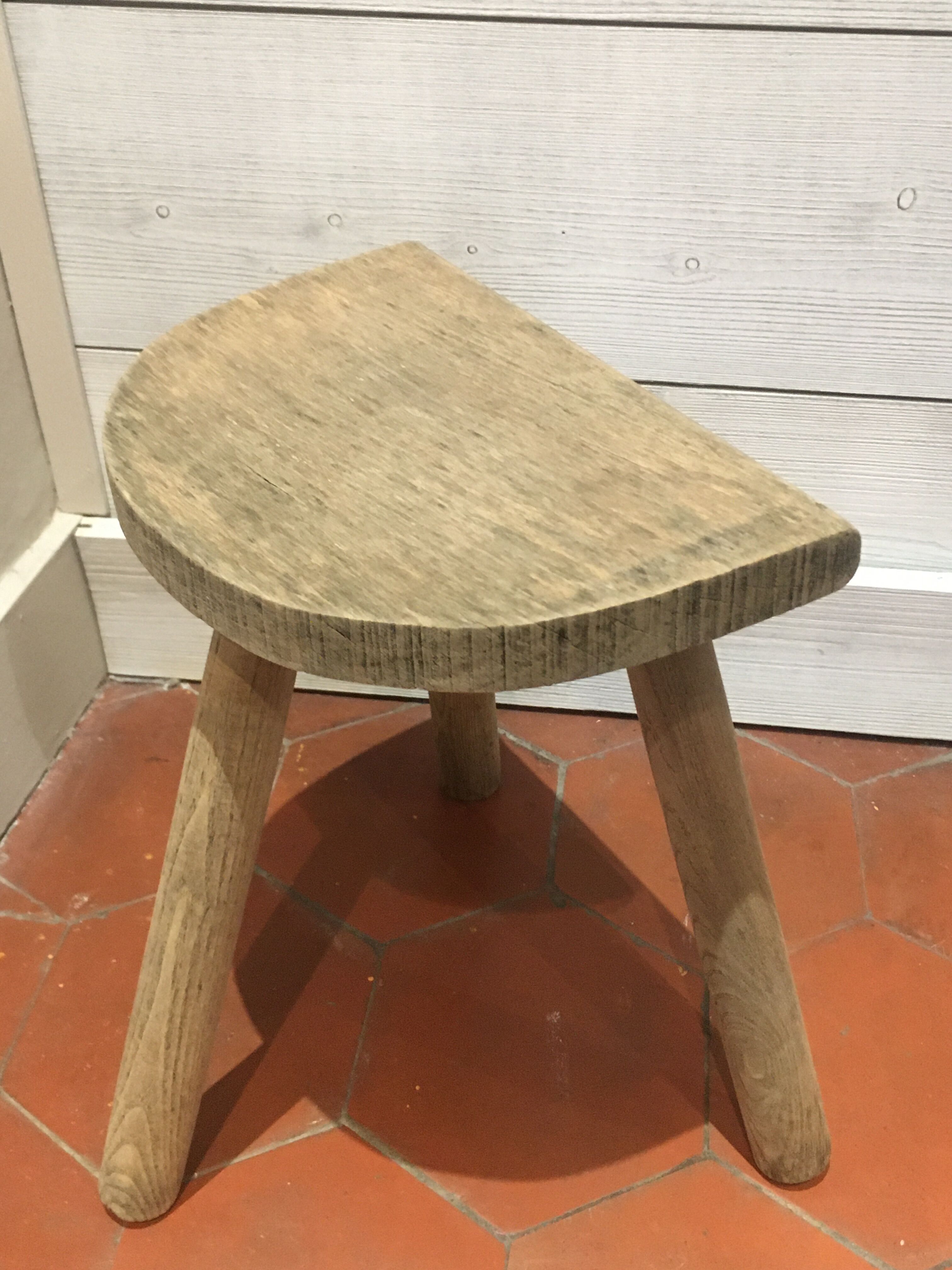 Wooden tripod stool