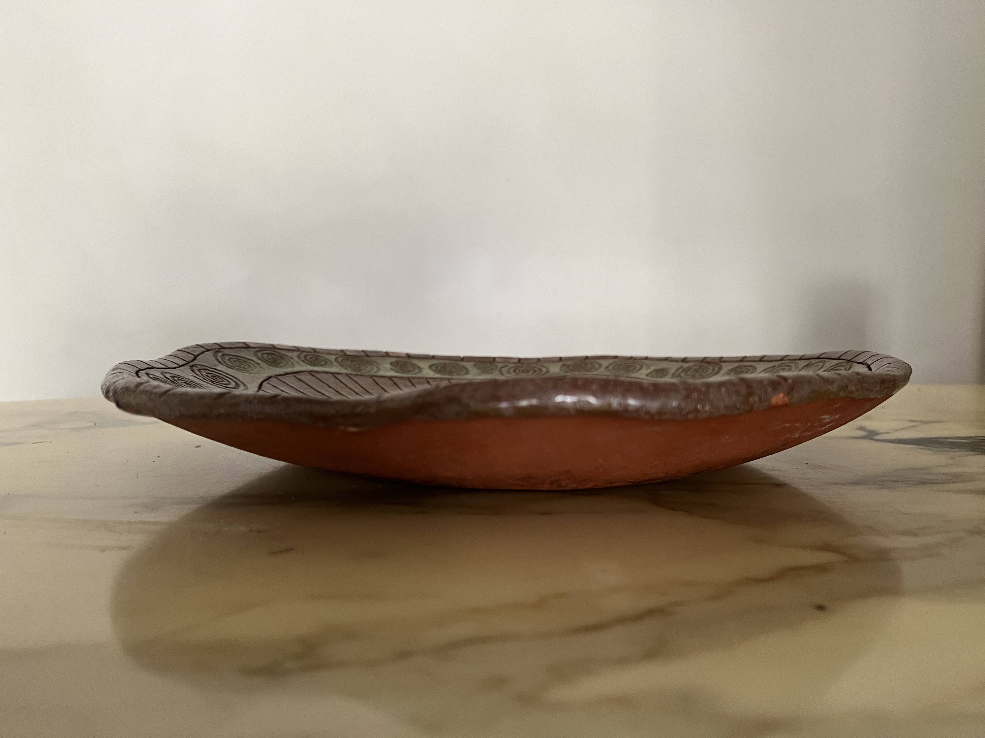 Scandinavian ceramic serving dish / salad bowl, 50s - 60s