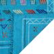 Tapis berbère bleu turquoise motifs multicolores