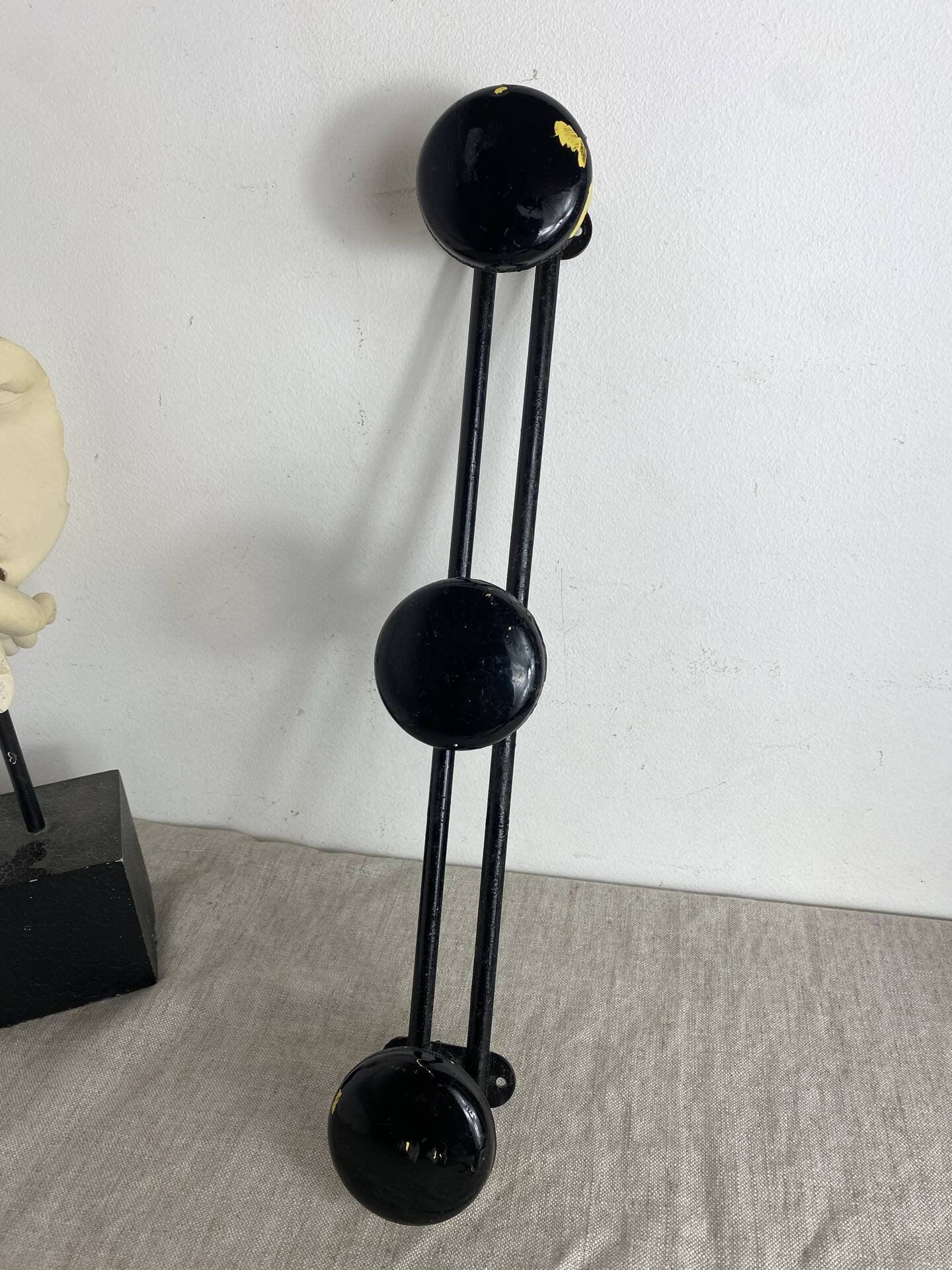 Vintage metal wall coat rack