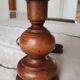 Lampe à poser en bois tourné