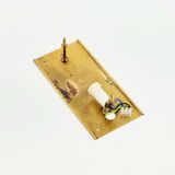Mid Century Scandinavian Glass & Brass Wall Light by Carl Fagerlund, 1960s