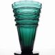 Large antique Art Deco emerald cut crystal vase, Bohemia 1920-1930
