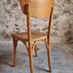Ensemble de 6 chaises bistrot françaises vintage en bois courbé par Luterma, vers 1950–1970