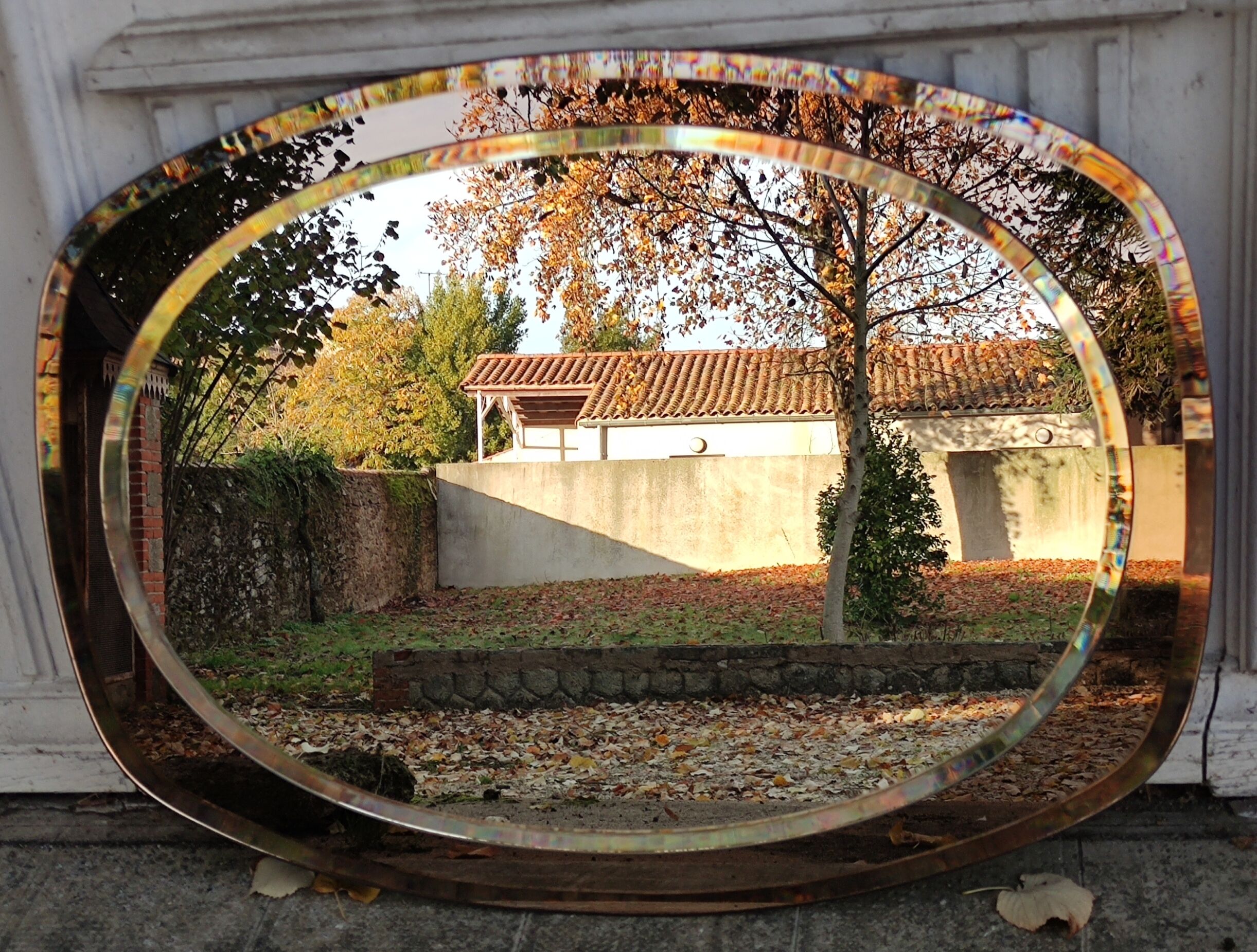 Vintage smoked mirror