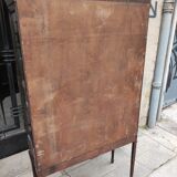 English art nouveau showcase. mahogany