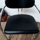 2 armchairs vintage chromed metal and Italian design leather