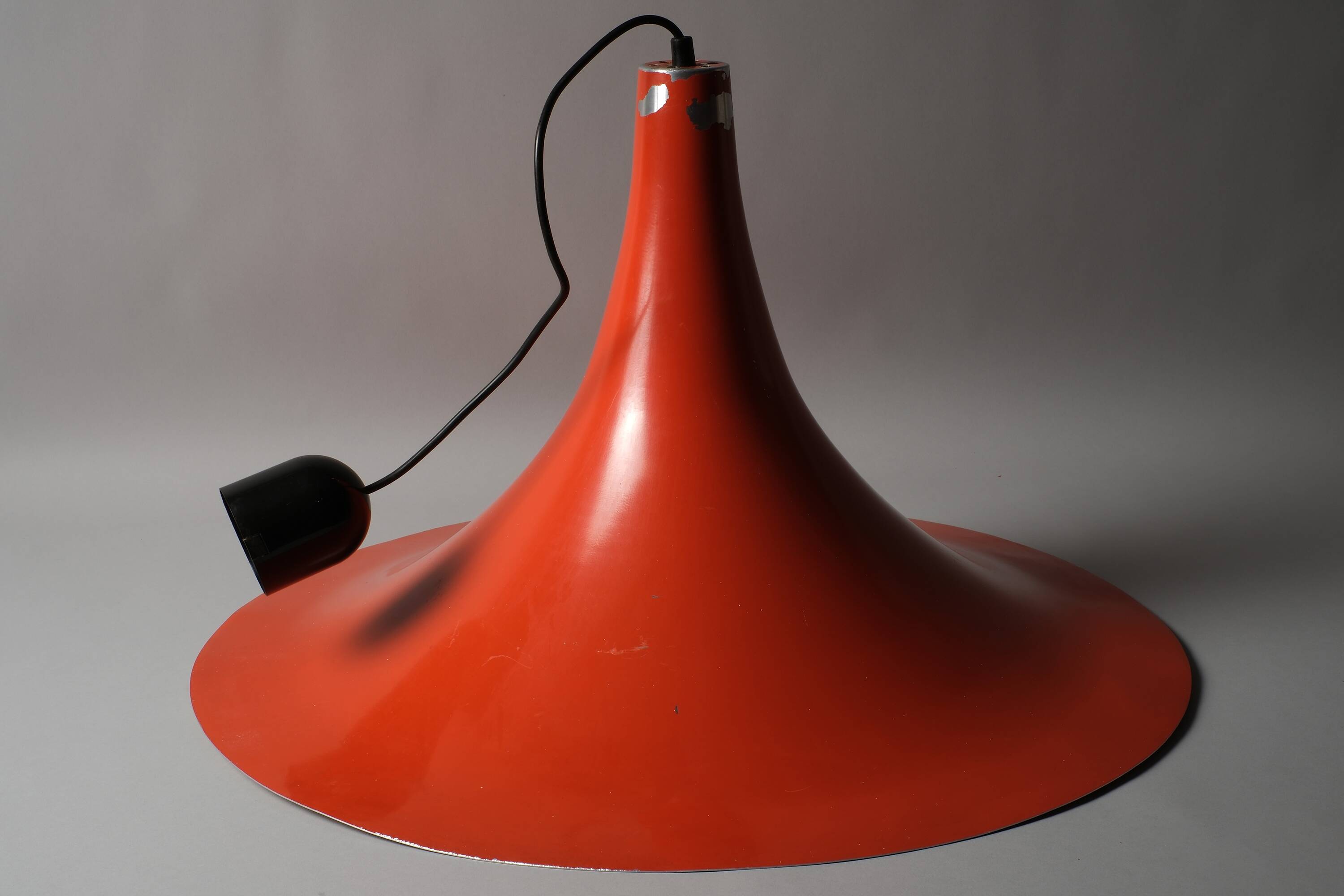 Suspension sorcière XL Massive Lighting, orange laqué, Belgique, 1960s