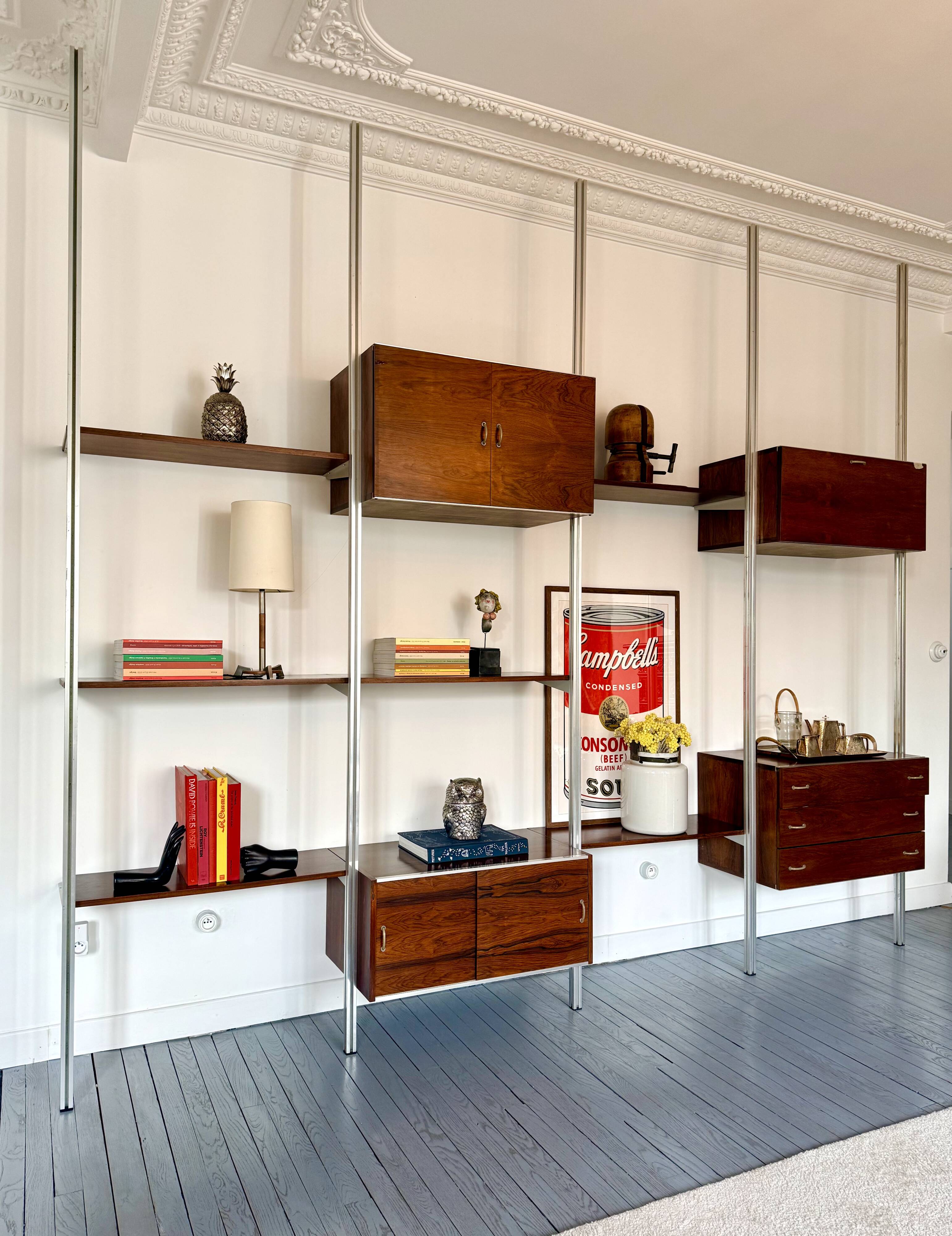 Modular bookshelf George Nelson & Associates OMNI system