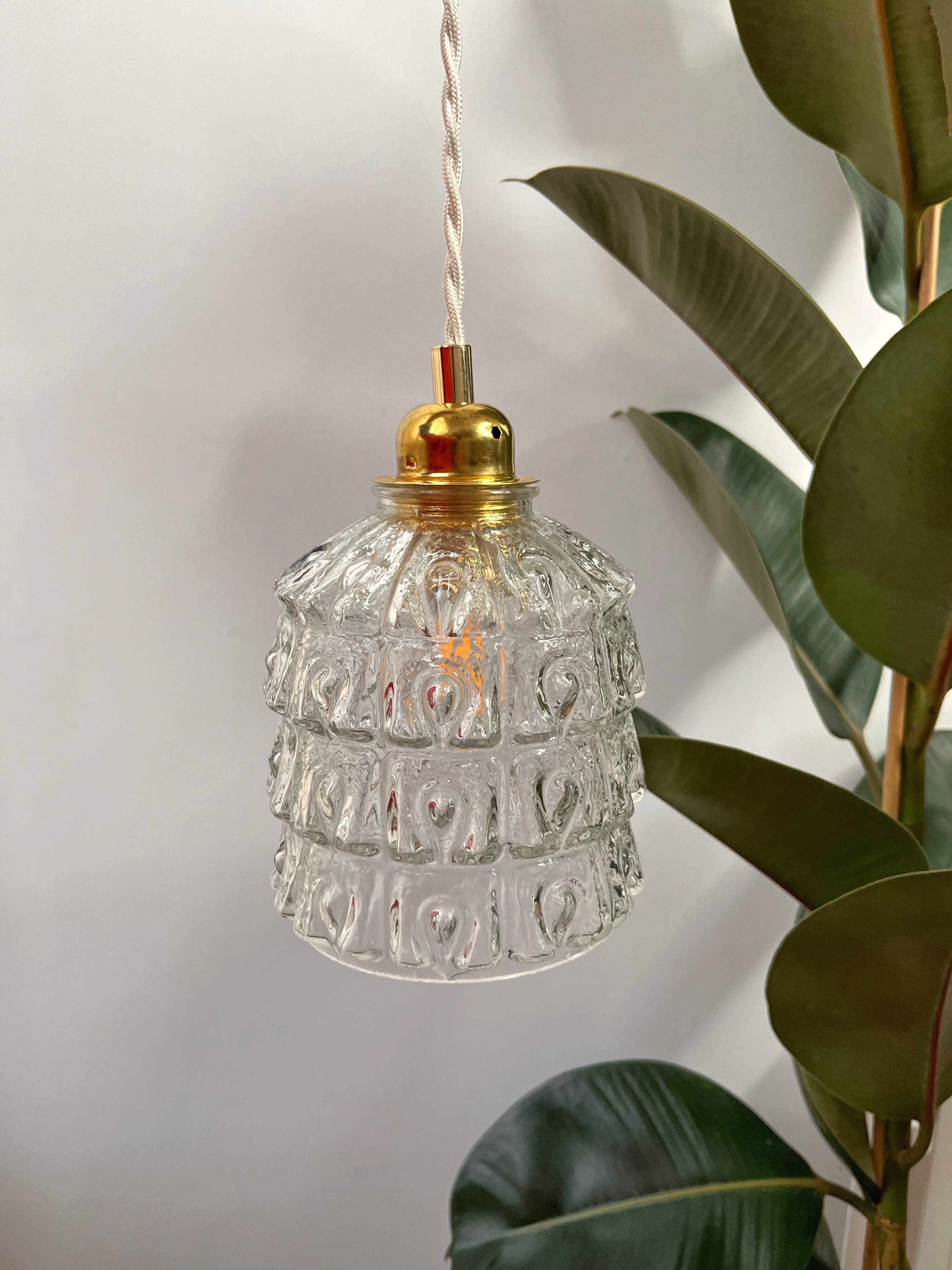 Bubble glass pendant lamp Bella model